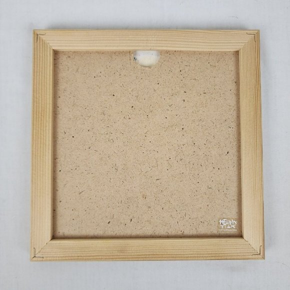 Helina Tilk Hand Painted Tile Trivet Snow Birds Berries Red Breasted Blue Sky - Picture 3 of 8